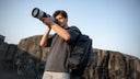 Holds 14” MacBook Pro with DSLR or mirrorless gear. Great for hybrid creators and travelers.